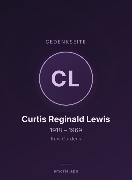 Gedenkportrait von Curtis Reginald Lewis