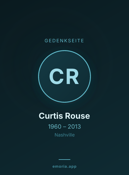Gedenkportrait von Curtis Rouse