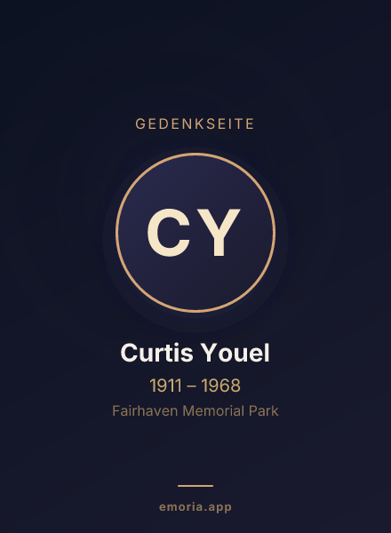 Gedenkportrait von Curtis Youel
