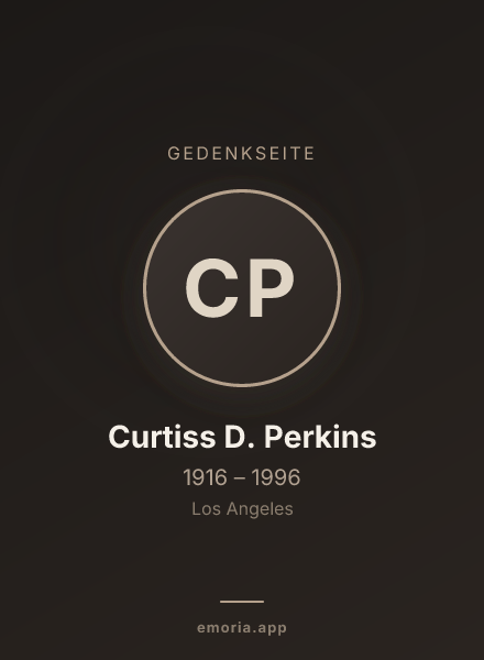 Gedenkportrait von Curtiss D. Perkins