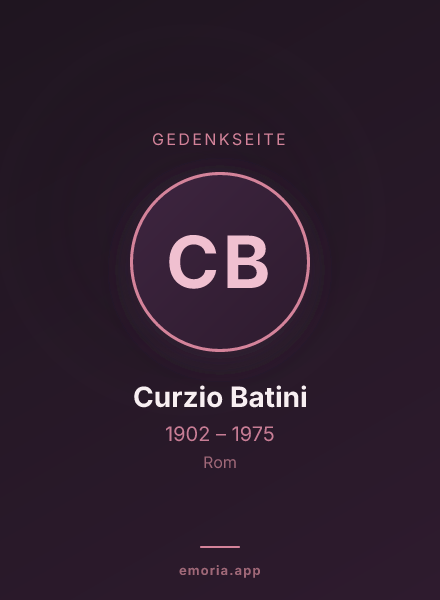 Gedenkportrait von Curzio Batini