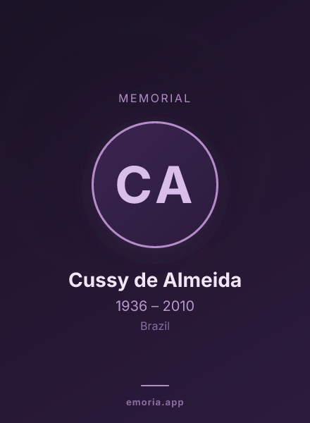 Memorial portrait of Cussy de Almeida