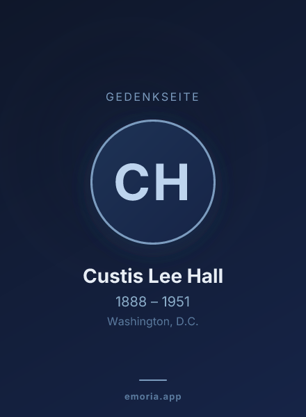 Gedenkportrait von Custis Lee Hall