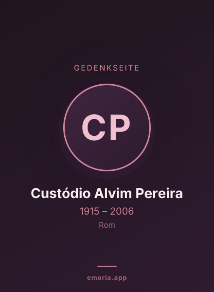 Gedenkportrait von Custódio Alvim Pereira