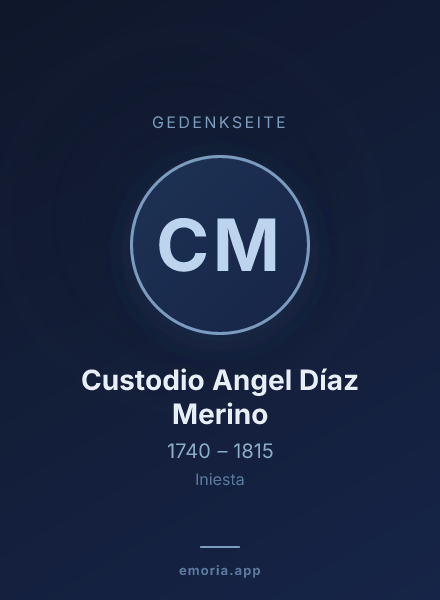 Gedenkportrait von Custodio Angel Díaz Merino