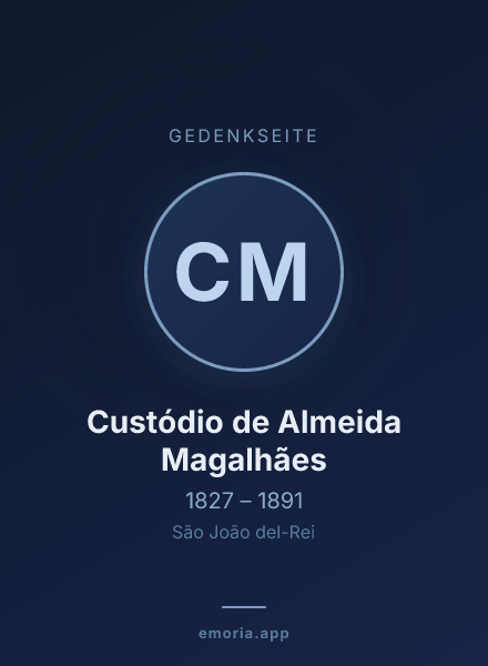 Gedenkportrait von Custódio de Almeida Magalhães