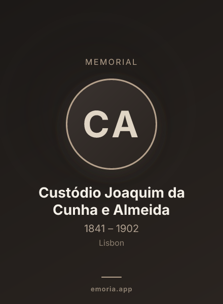 Memorial portrait of Custódio Joaquim da Cunha e Almeida