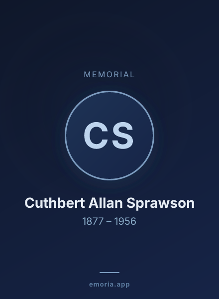 Memorial portrait of Cuthbert Allan Sprawson