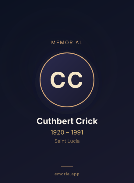 Memorial portrait of Cuthbert Crick