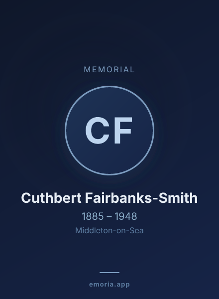 Memorial portrait of Cuthbert Fairbanks-Smith