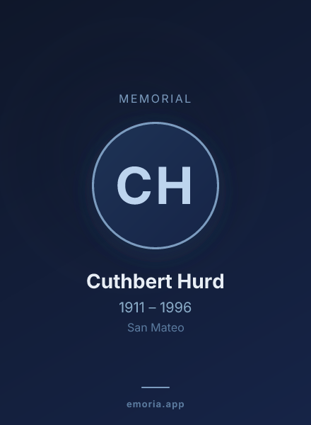 Memorial portrait of Cuthbert Hurd