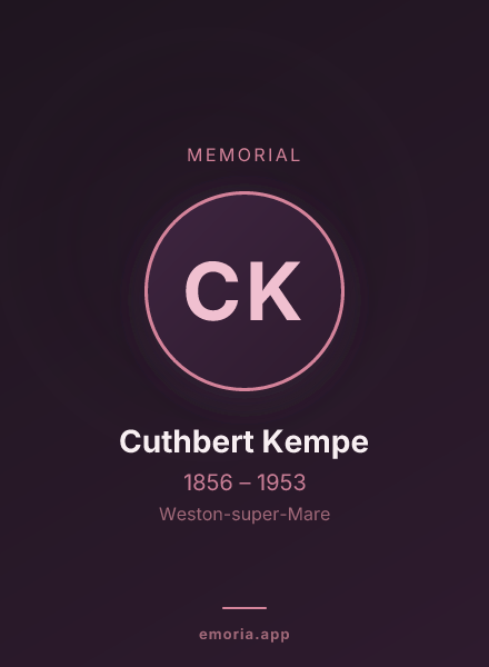 Memorial portrait of Cuthbert Kempe