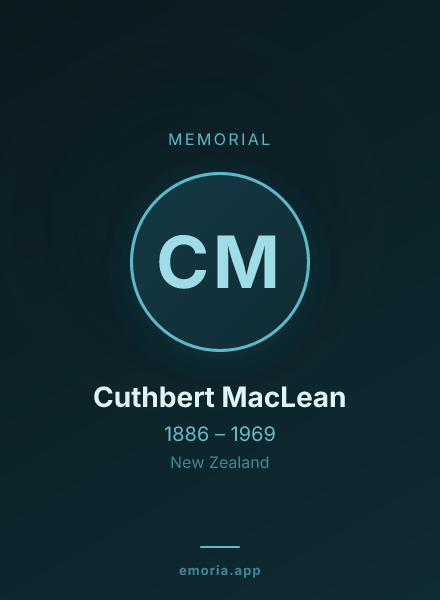 Memorial portrait of Cuthbert MacLean