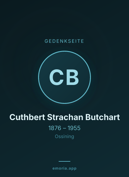 Gedenkportrait von Cuthbert Strachan Butchart