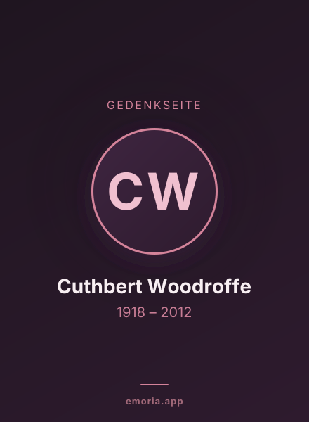 Gedenkportrait von Cuthbert Woodroffe