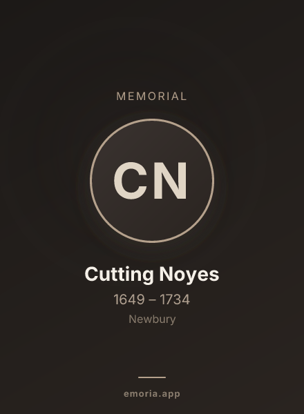 Memorial portrait of Cutting Noyes