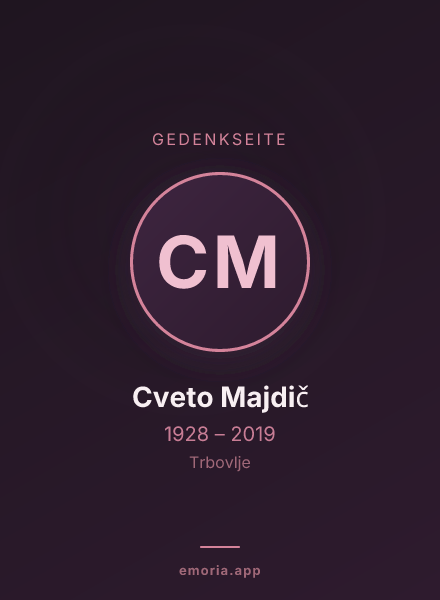 Gedenkportrait von Cveto Majdič