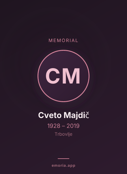 Memorial portrait of Cveto Majdič