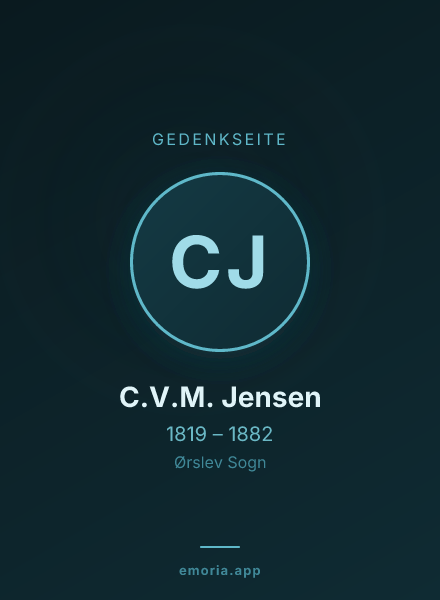 Gedenkportrait von C.V.M. Jensen