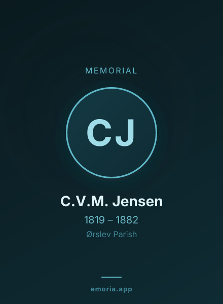 Memorial portrait of C.V.M. Jensen