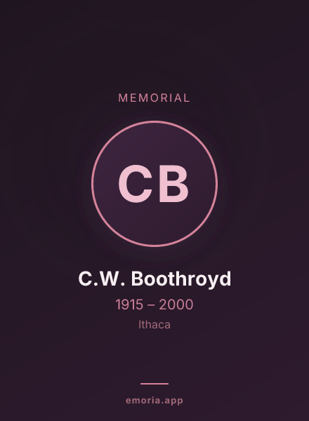 Memorial portrait of C.W. Boothroyd