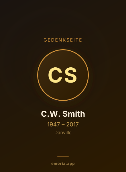 Gedenkportrait von C.W. Smith
