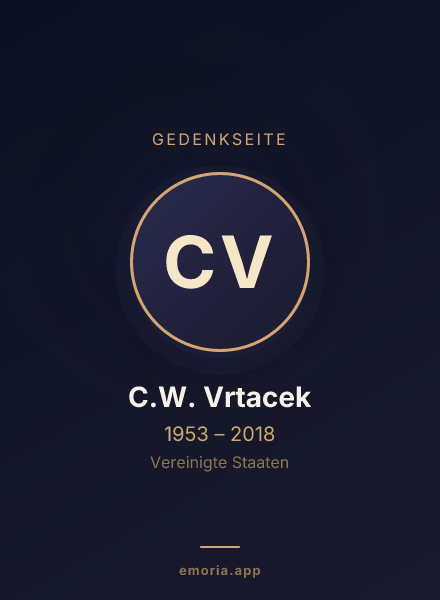 Gedenkportrait von C.W. Vrtacek