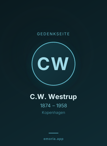 Gedenkportrait von C.W. Westrup