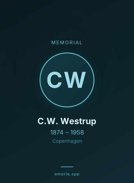 Memorial portrait of C.W. Westrup