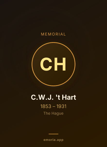 Memorial portrait of C.W.J. 't Hart