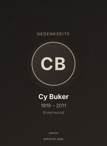 Gedenkportrait von Cy Buker