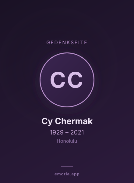 Gedenkportrait von Cy Chermak