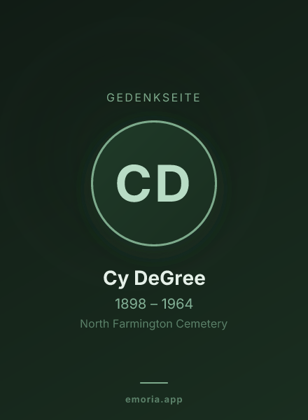 Gedenkportrait von Cy DeGree