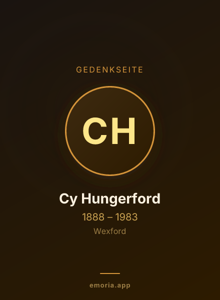 Gedenkportrait von Cy Hungerford