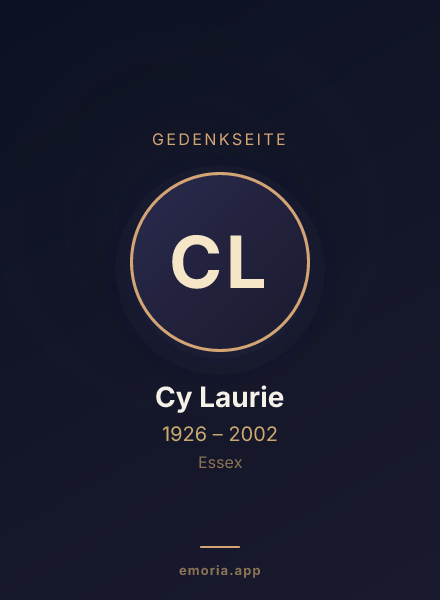 Gedenkportrait von Cy Laurie