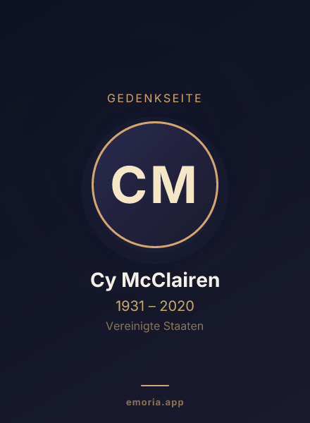 Gedenkportrait von Cy McClairen