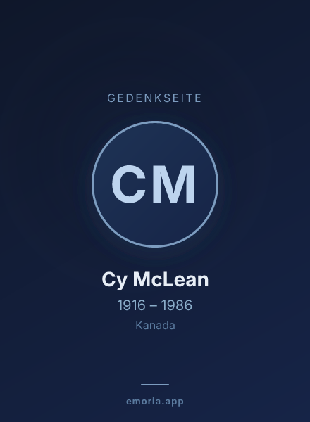 Gedenkportrait von Cy McLean