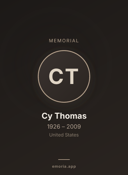 Memorial portrait of Cy Thomas