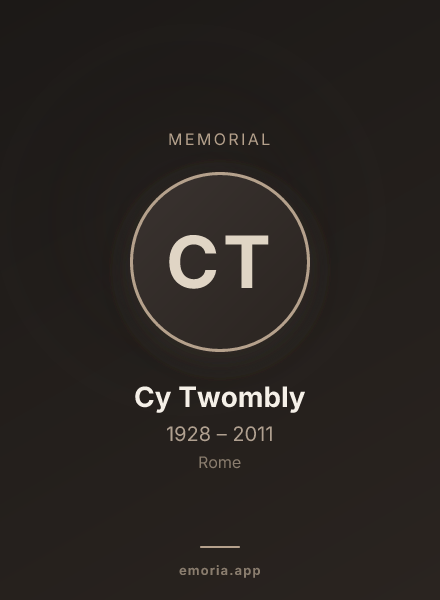 Memorial portrait of Cy Twombly
