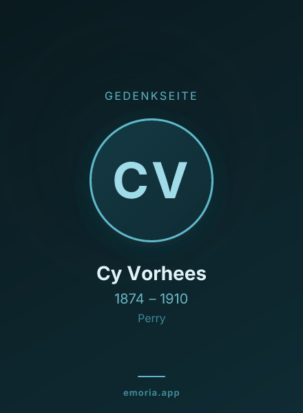 Gedenkportrait von Cy Vorhees