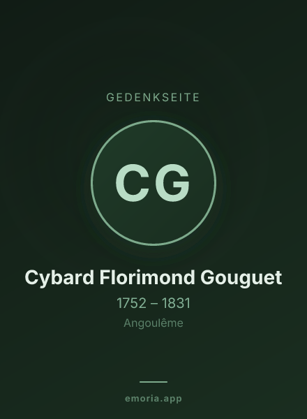 Gedenkportrait von Cybard Florimond Gouguet