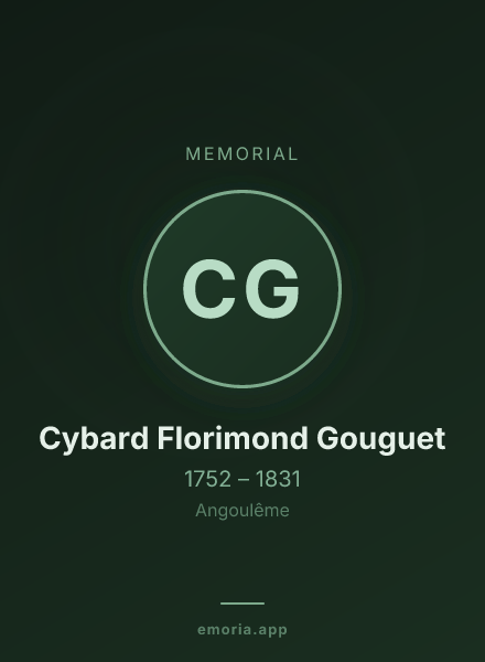 Memorial portrait of Cybard Florimond Gouguet