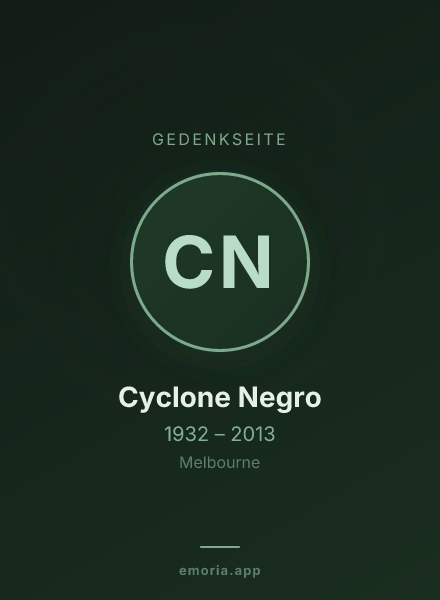 Gedenkportrait von Cyclone Negro