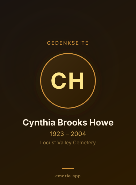 Gedenkportrait von Cynthia Brooks Howe