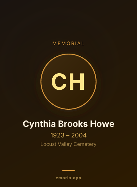 Memorial portrait of Cynthia Brooks Howe