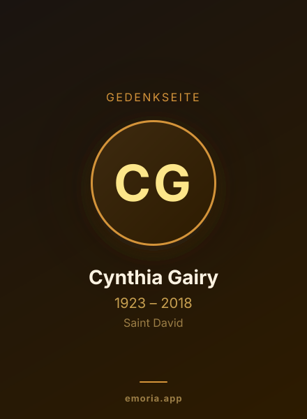 Gedenkportrait von Cynthia Gairy