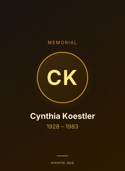 Memorial portrait of Cynthia Koestler