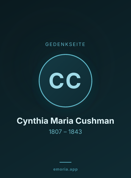 Gedenkportrait von Cynthia Maria Cushman
