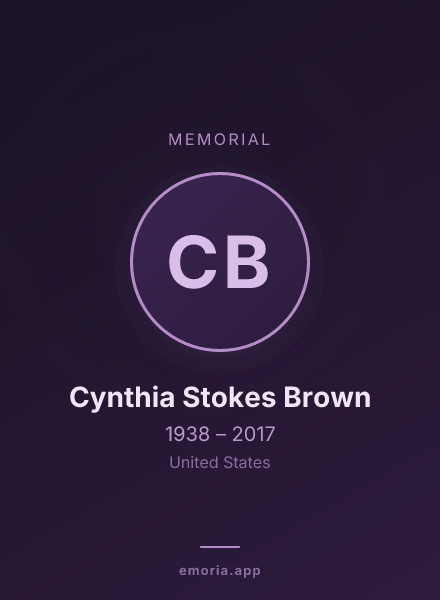 Memorial portrait of Cynthia Stokes Brown