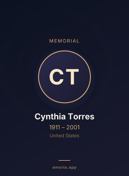 Memorial portrait of Cynthia Torres